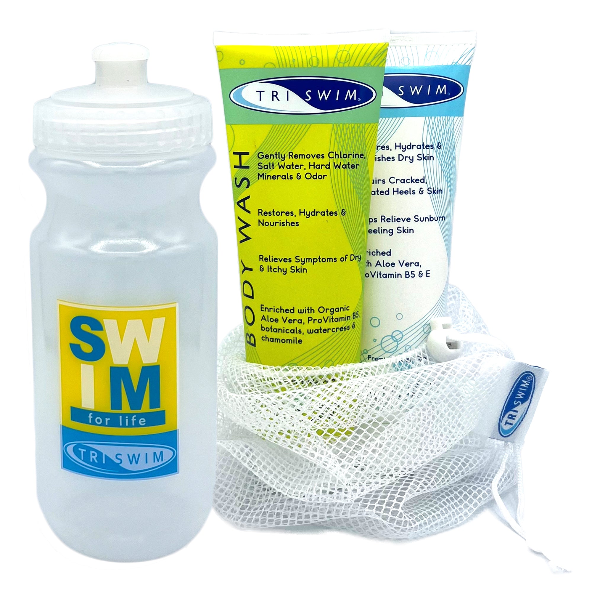 TRISWIM Body Wash/Lotion Gift Set with Water Bottle