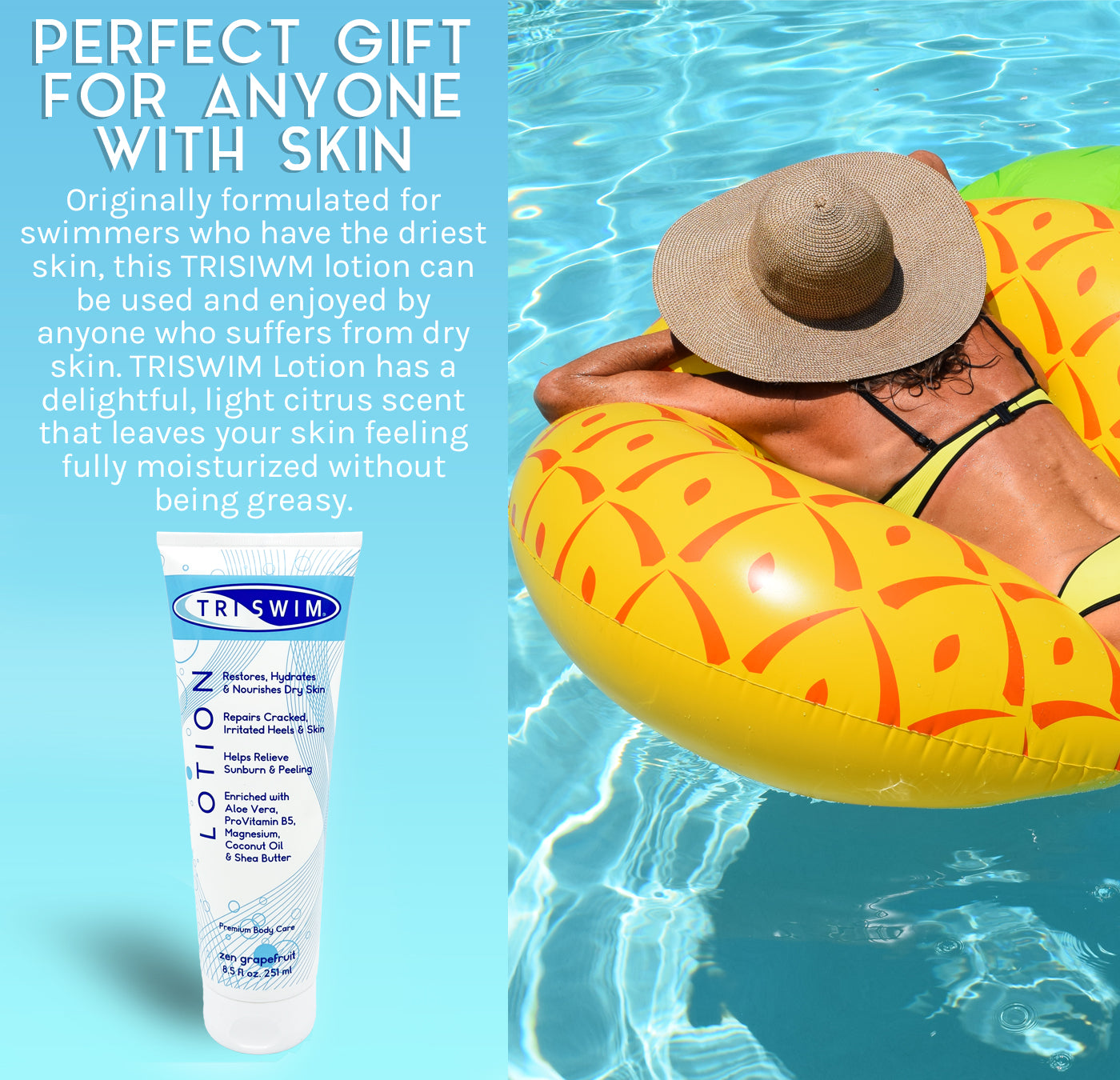 TRISWIM Lotion is non greasy and the perfect gift