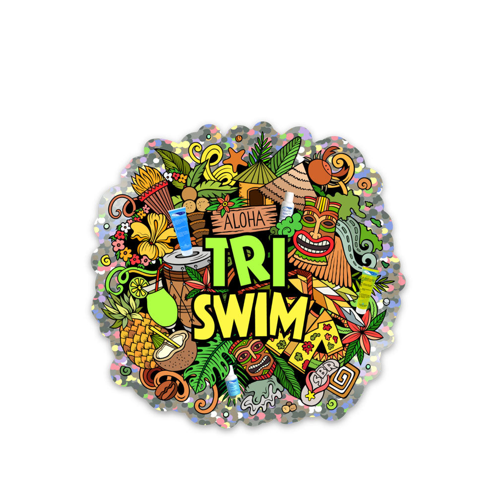 TRISWIM Sparkle Tiki Sticker